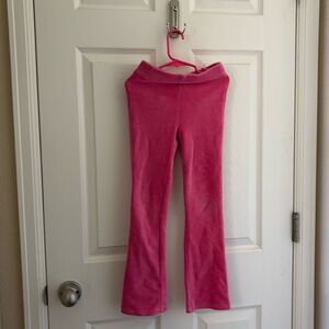 Pink “corduroy” stretch leggings